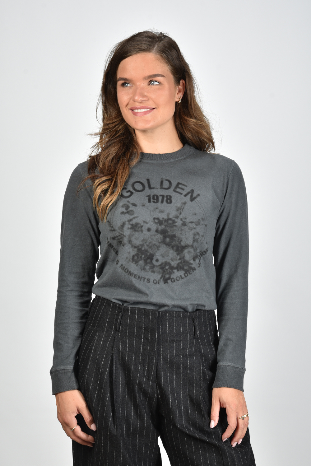 Golden Goose t-shirt Journey GWP01419.P001223.60448 zwart Golden Goose t-shirt Journey GWP01419.P001223.60448 zwart