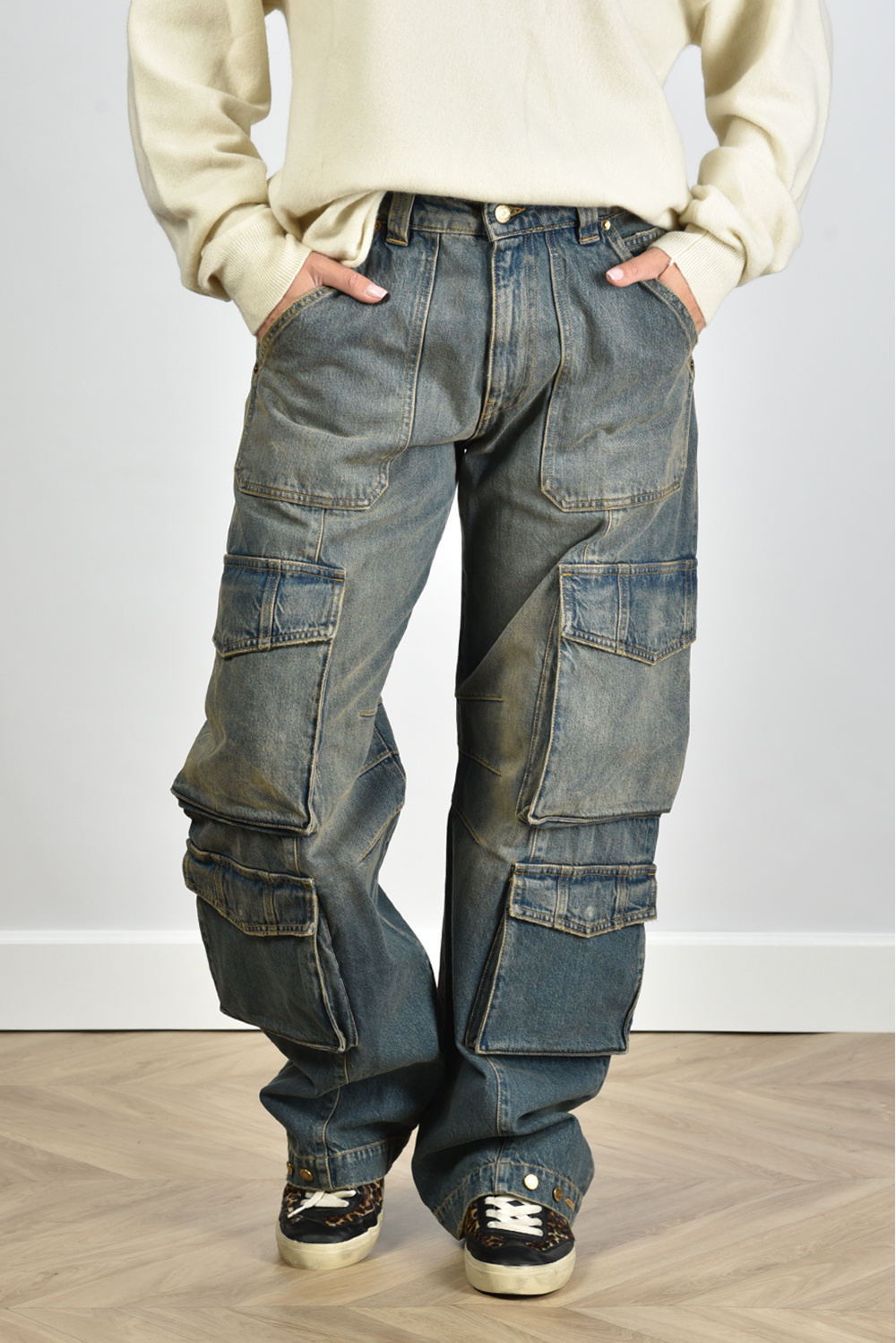 Golden Goose broek Journey GWP01617.P001258.50100 blauw Golden Goose broek Journey GWP01617.P001258.50100 blauw