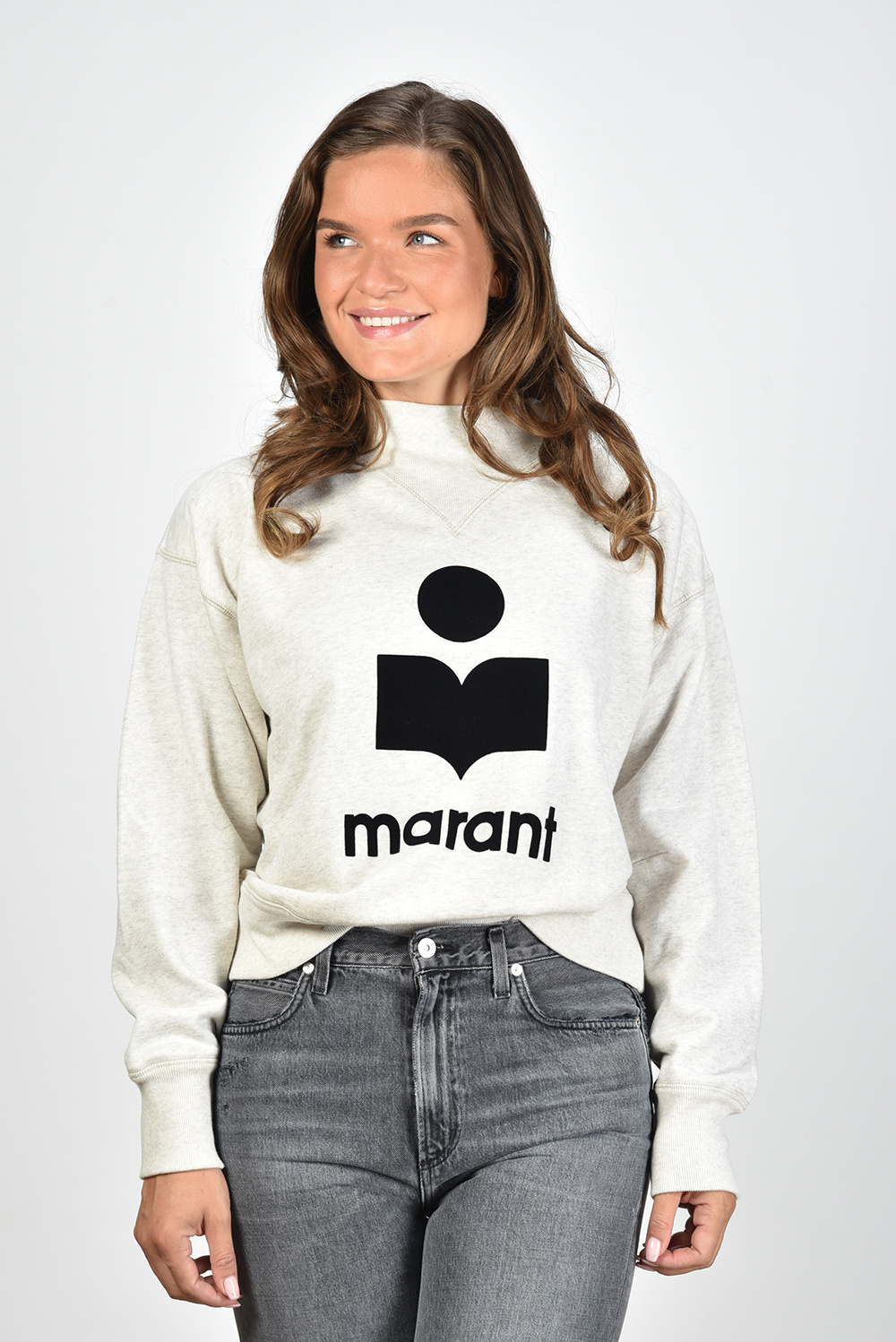 Marant Etoile trui Moby SW0003FA-A1M07E crème Marant Etoile trui Moby SW0003FA-A1M07E crème