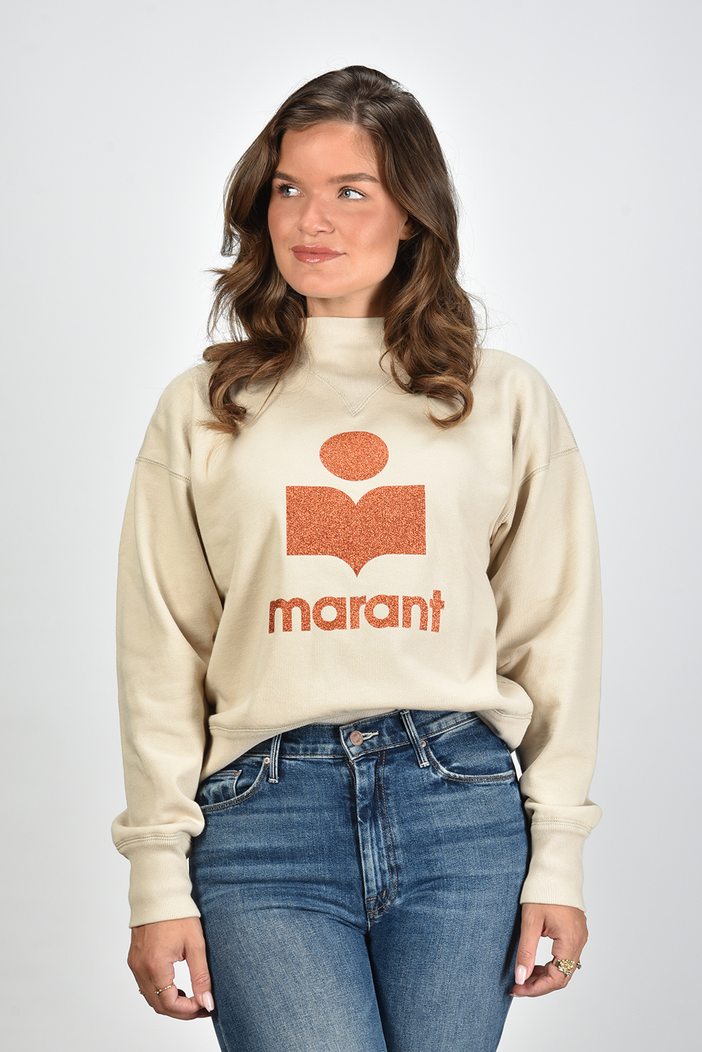 Marant Etoile trui Moby SW0003FA-A1M77E Beige Marant Etoile trui Moby SW0003FA-A1M77E Beige
