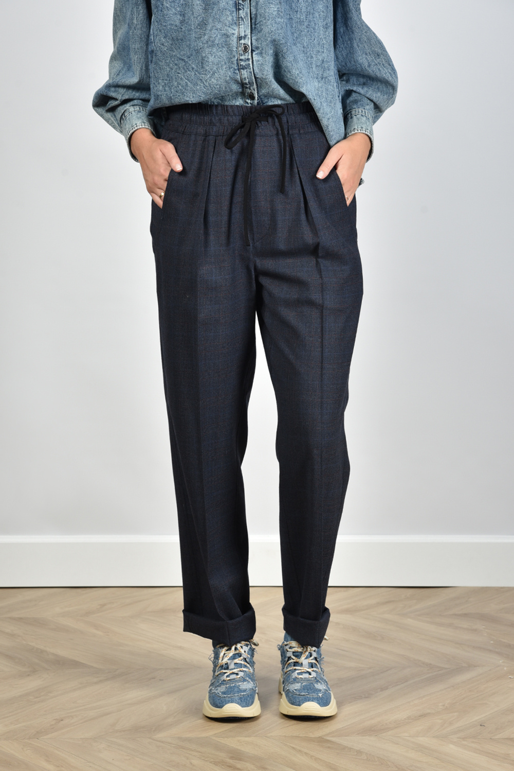 Marant Etoile pants Priska PA0170FA-A3F29E blue - Marjon Snieders