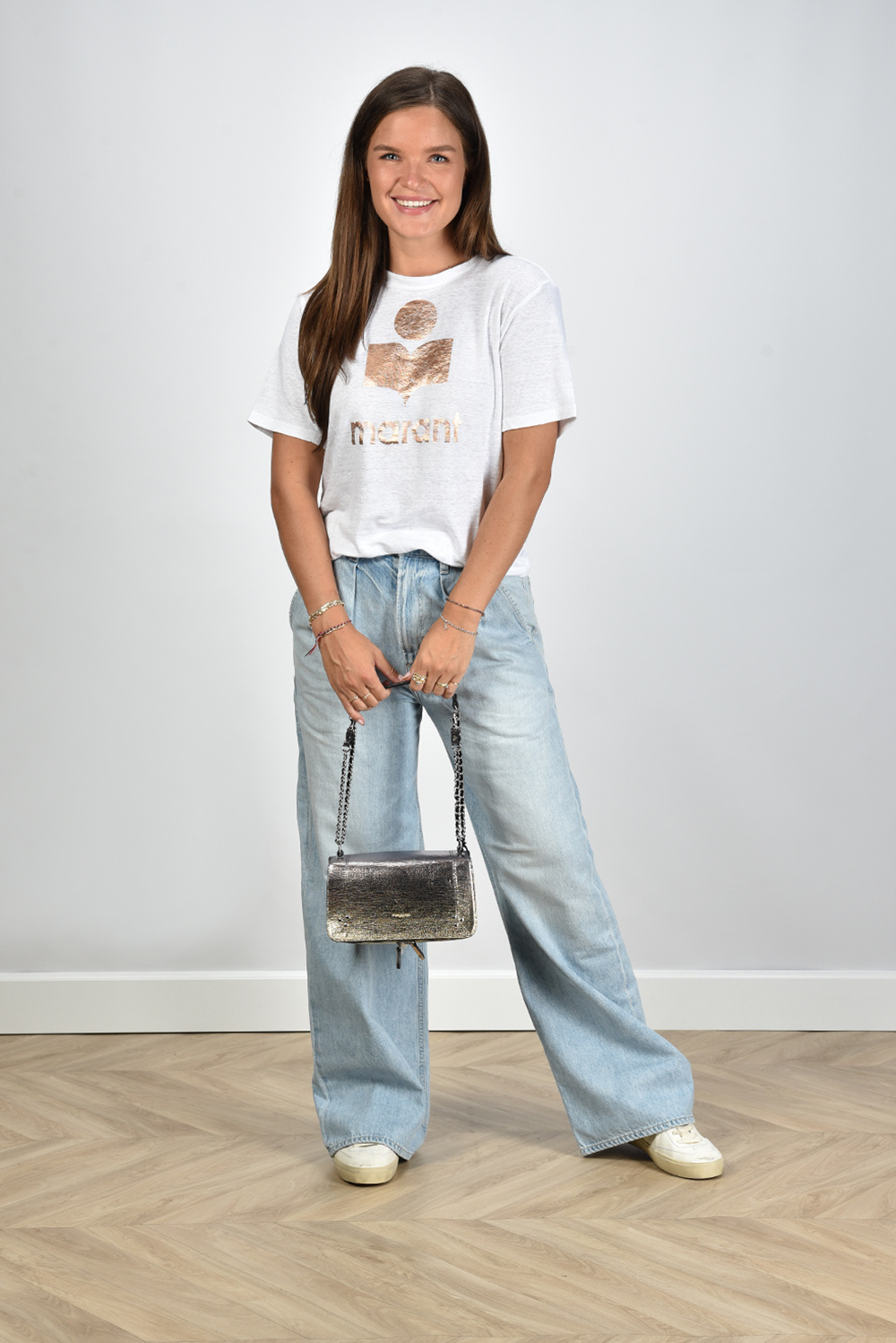 Marant Etoile t-shirt Zewel TS0001FA-A1N10E wit Marant Etoile t-shirt Zewel TS0001FA-A1N10E wit