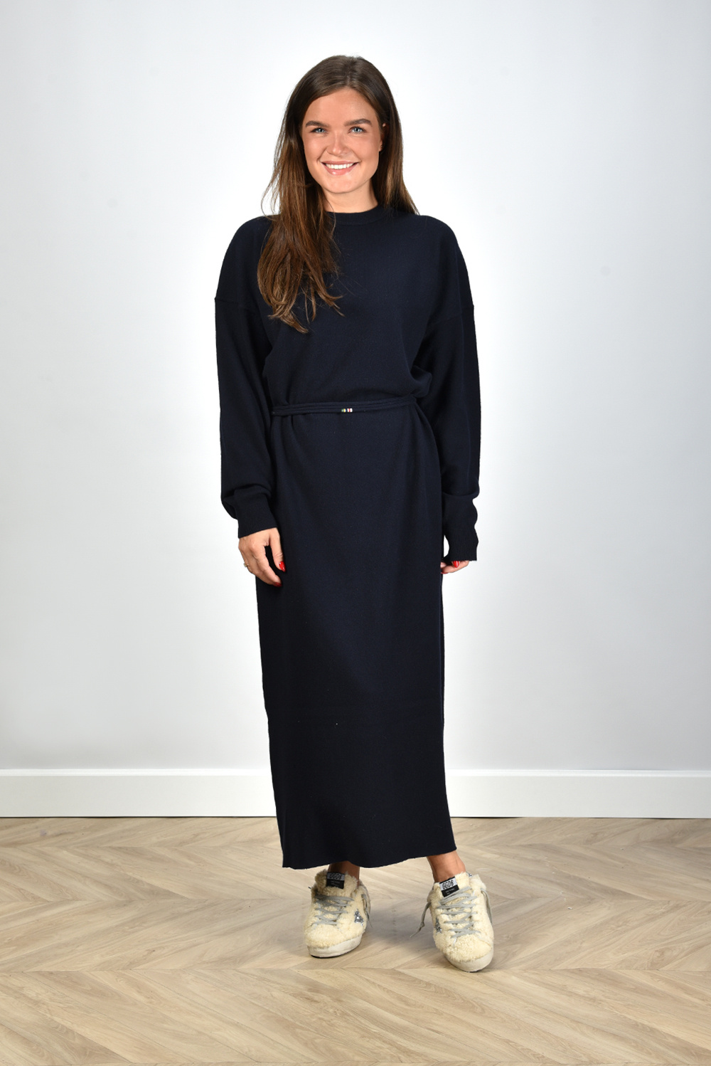 Extreme Cashmere jurk Weird 106 navy Extreme Cashmere jurk Weird 106 navy