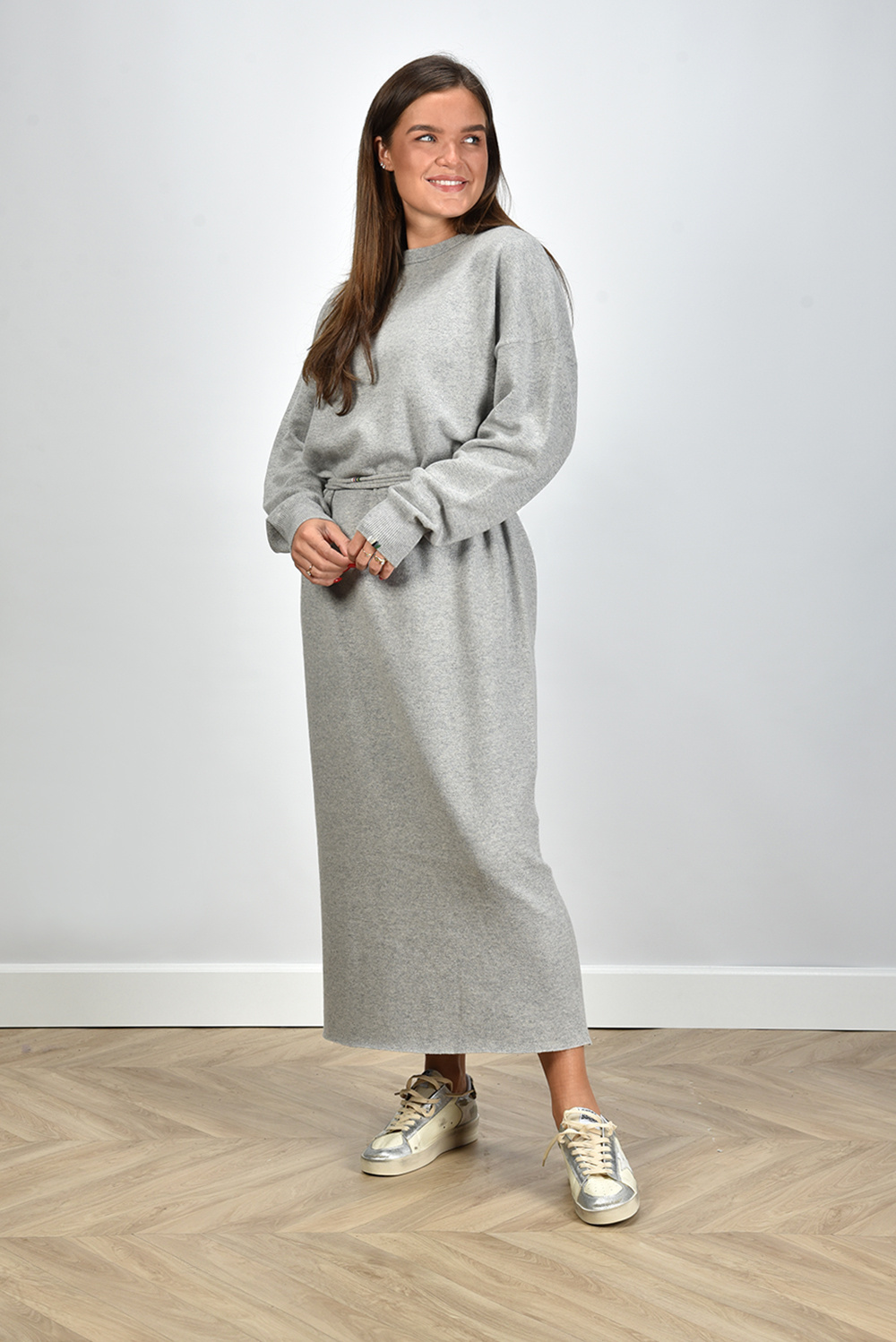 Extreme Cashmere jurk Weird 106 grijs Extreme Cashmere jurk Weird 106 grijs