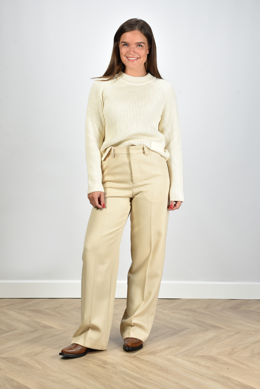 Ami Paris trui Ami Label FKS024.KN0031 crème