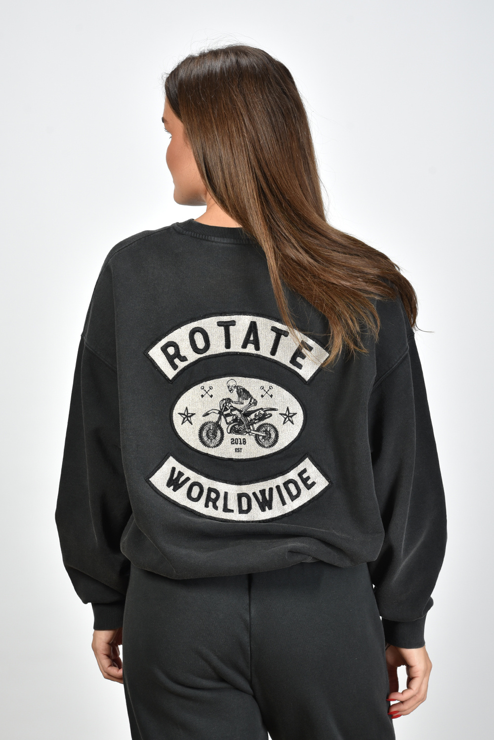 Rotate trui Enzyme Sweat Crewneck 112086100 black Rotate trui Enzyme Sweat Crewneck 112086100 black