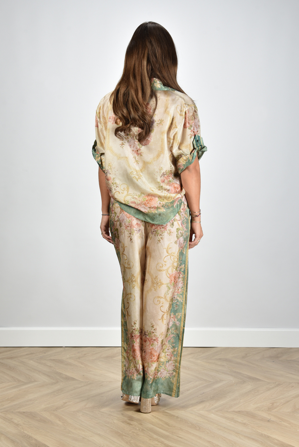 August Printed Silk Relaxed Pants