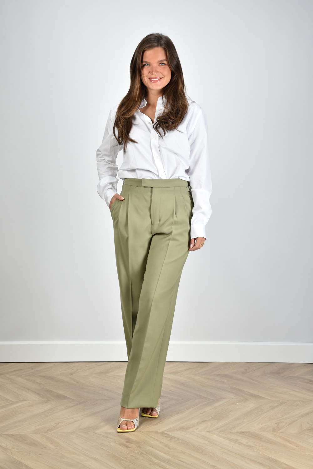 Ami Paris broek FTR419.VI0007 groen