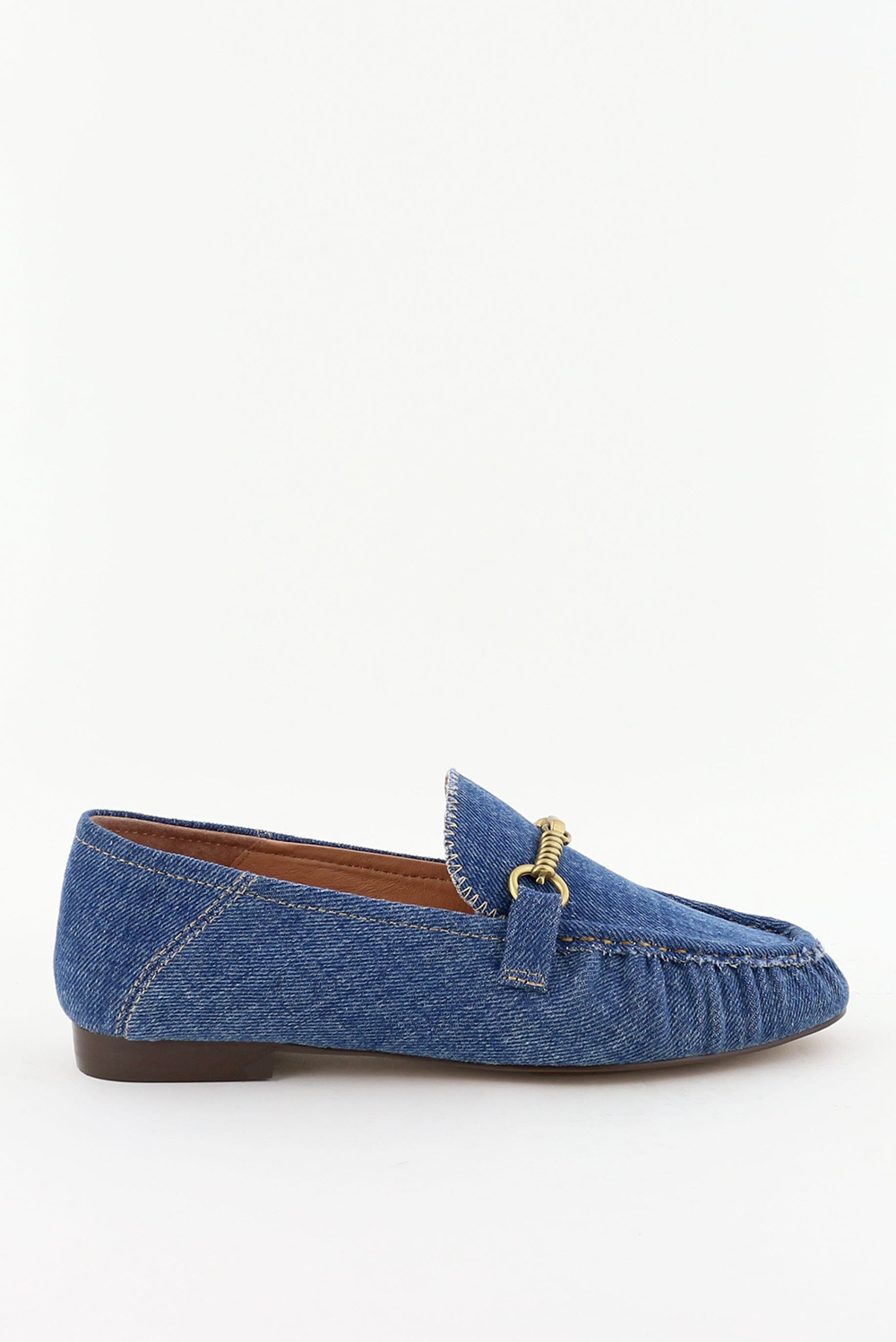 Bibi Lou loafers met goud detail blauw