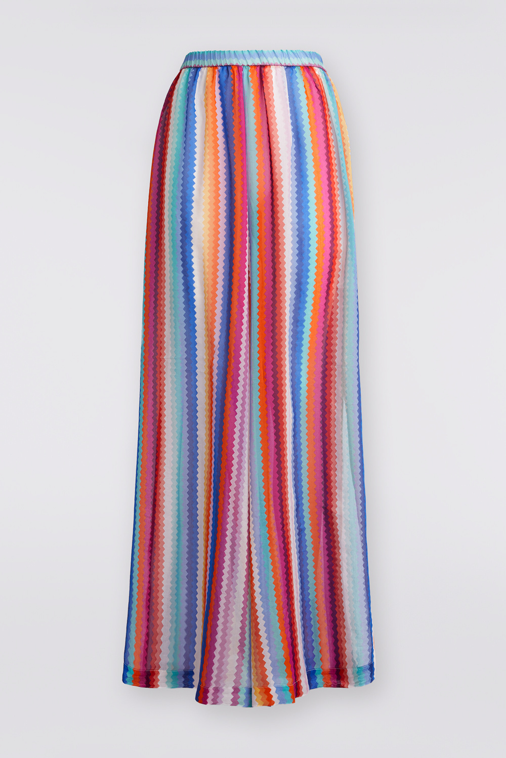Missoni Mare wide-leg broek met iconische zigzag print multicolour