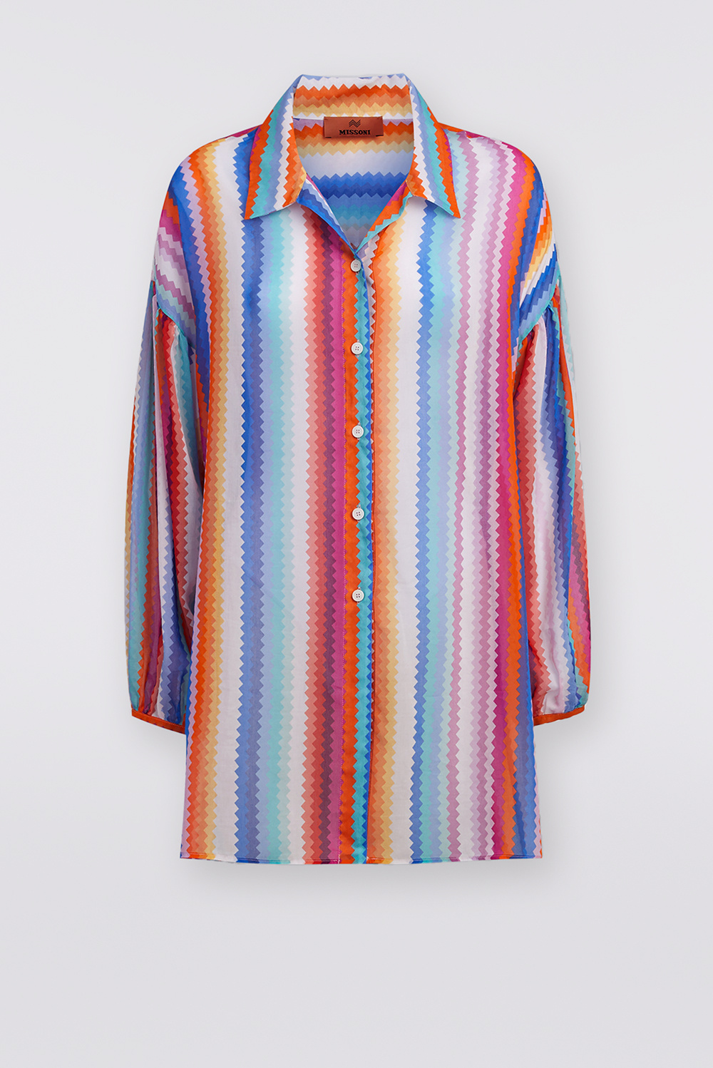 Missoni Mare blouse met iconische zigzag print multicolour