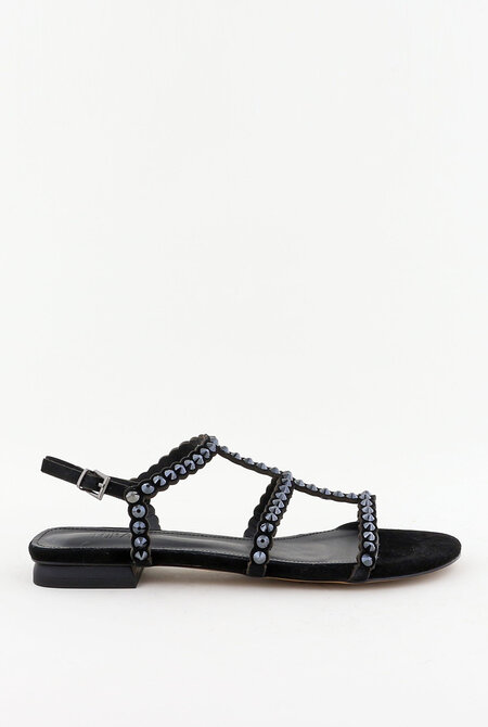 Toral sandalen OPAL ante met studs bruin Marjon Snieders