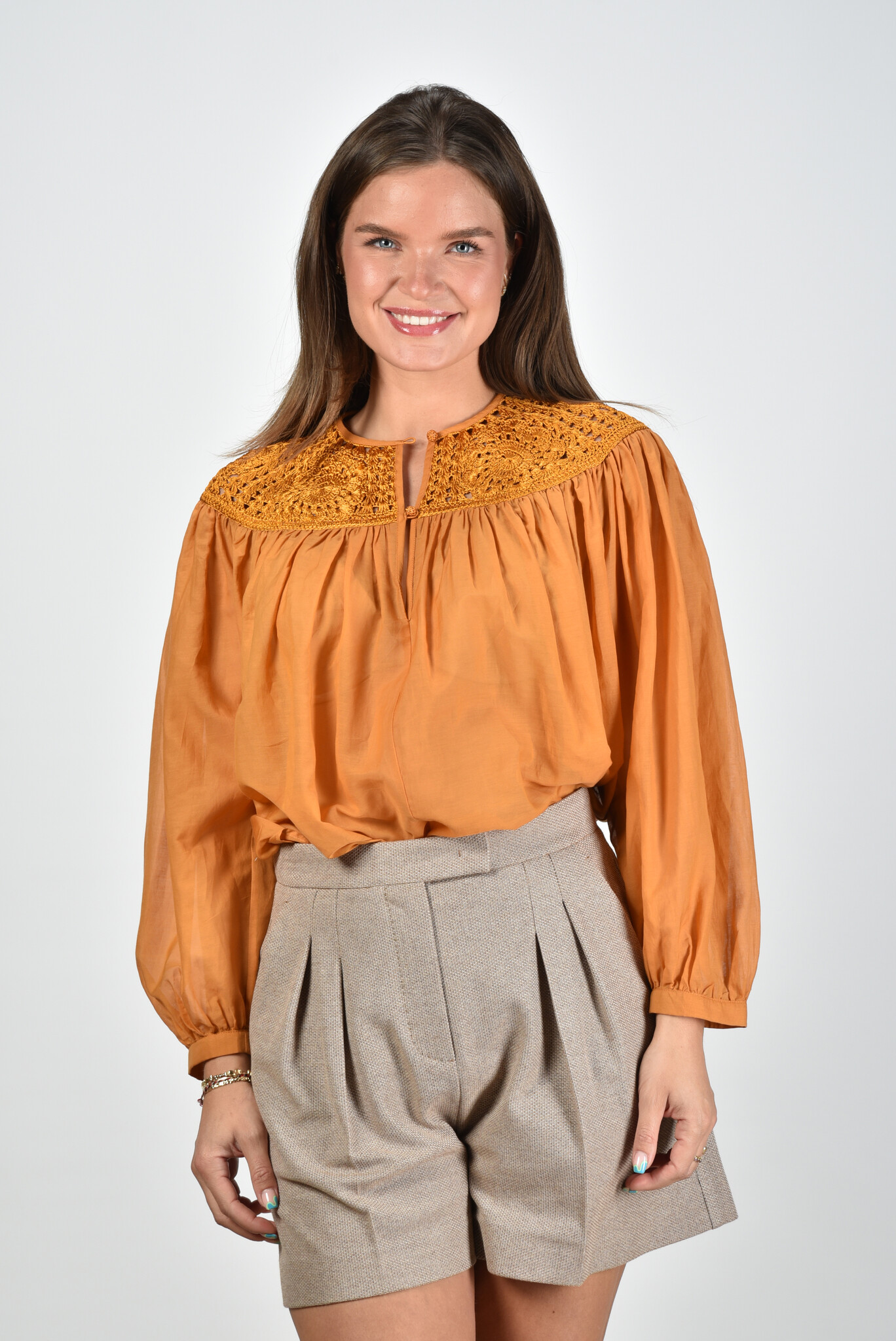 Forte_Forte blouse 12411 bruin