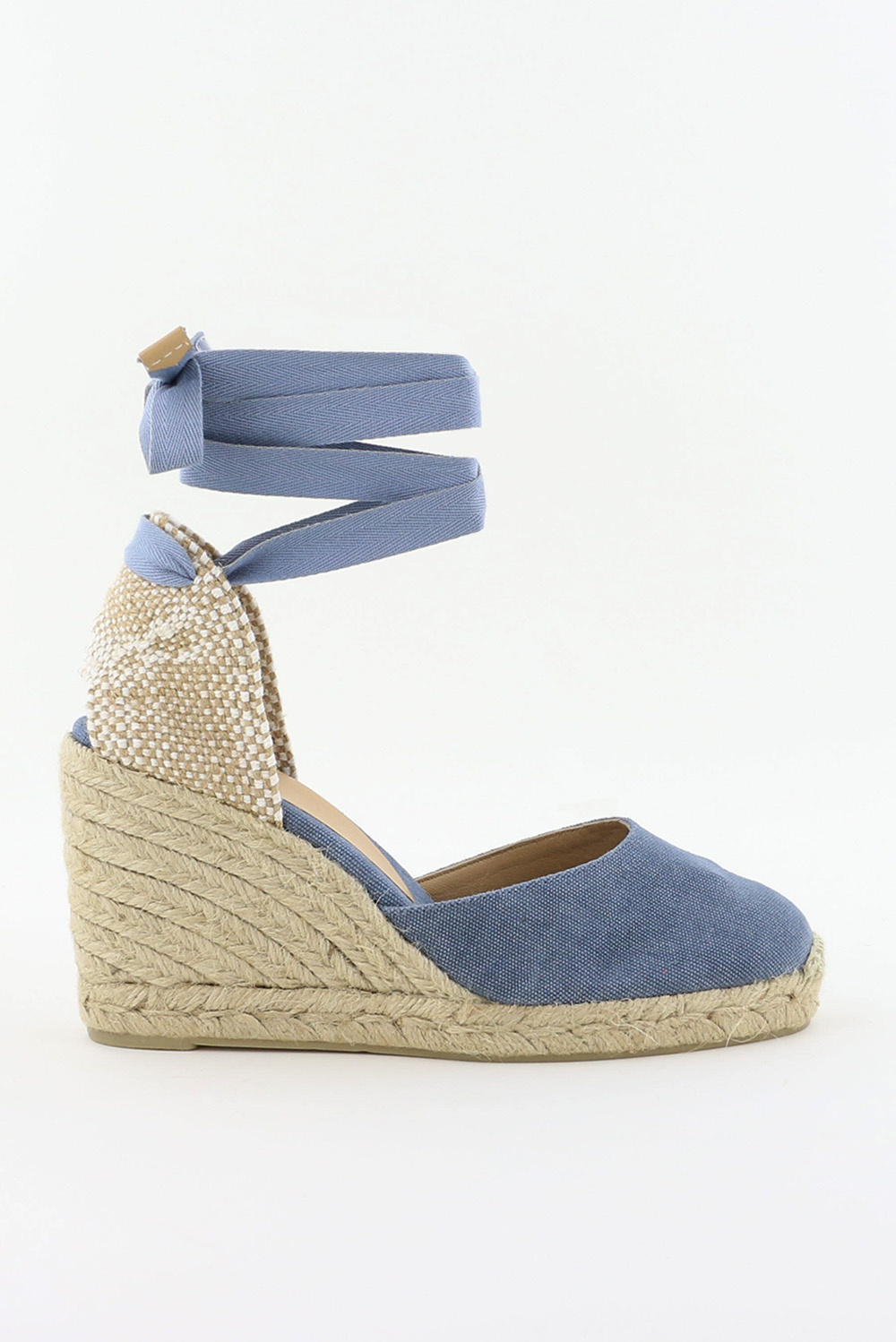 Castaner espadrilles Carina 8 met sleehak 021642 blauw