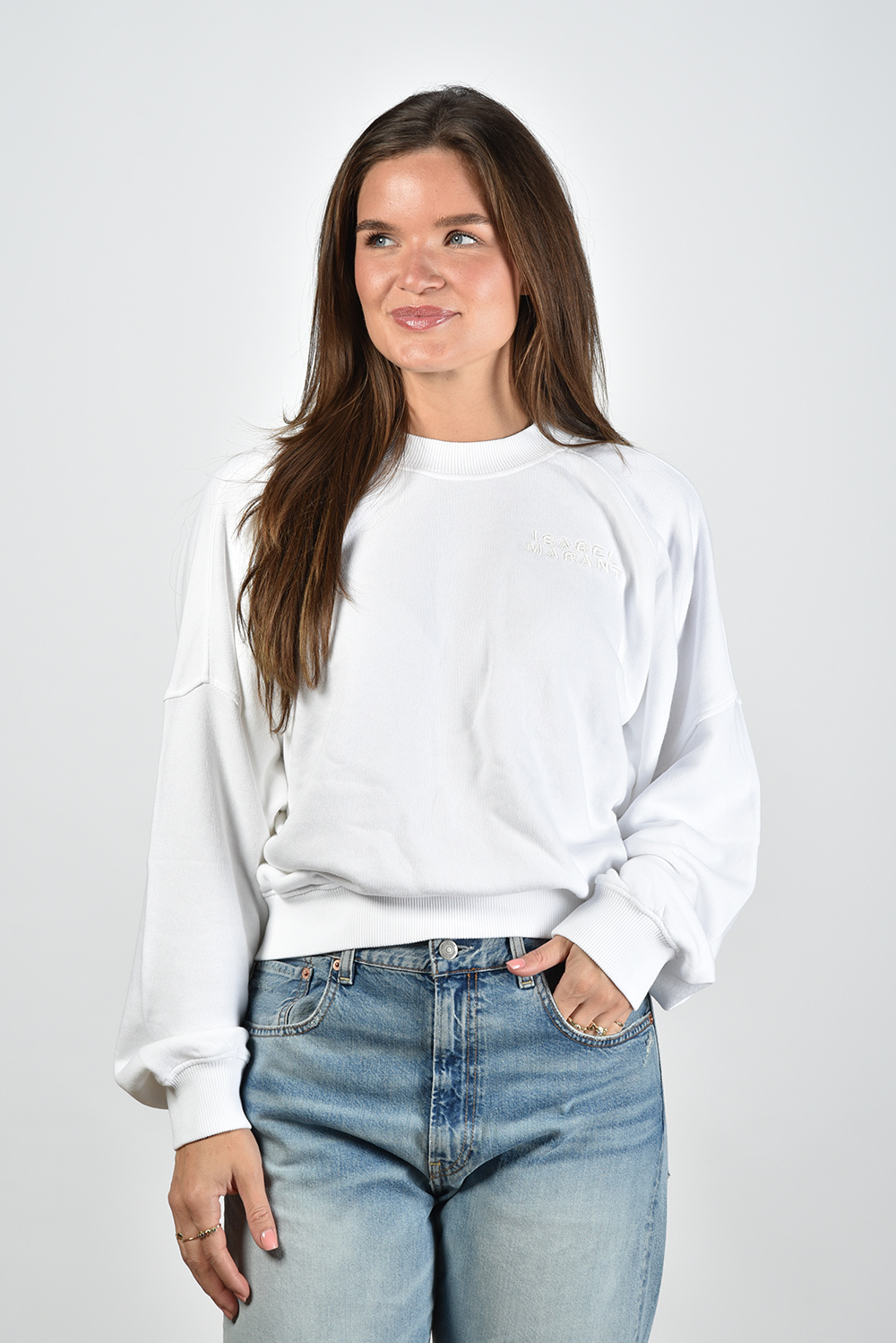Isabel Marant sweater Shanice SW0094FA B1M01I white Marjon Snieders