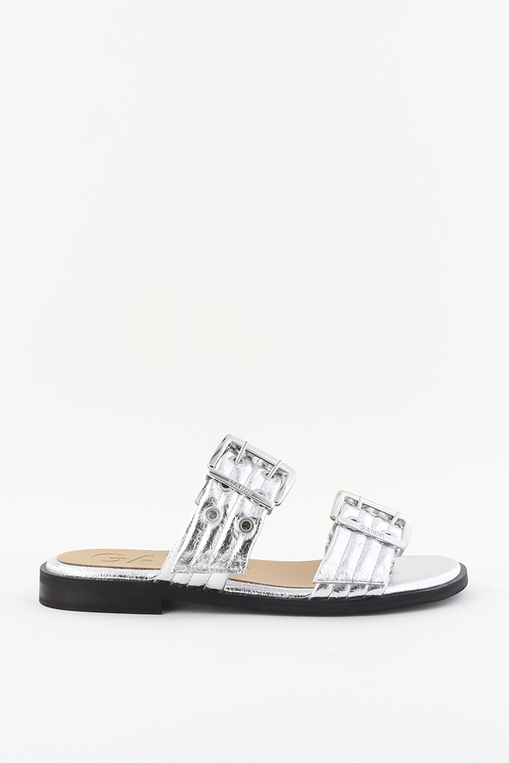 Ganni sandalen met gesp S2666 zilver