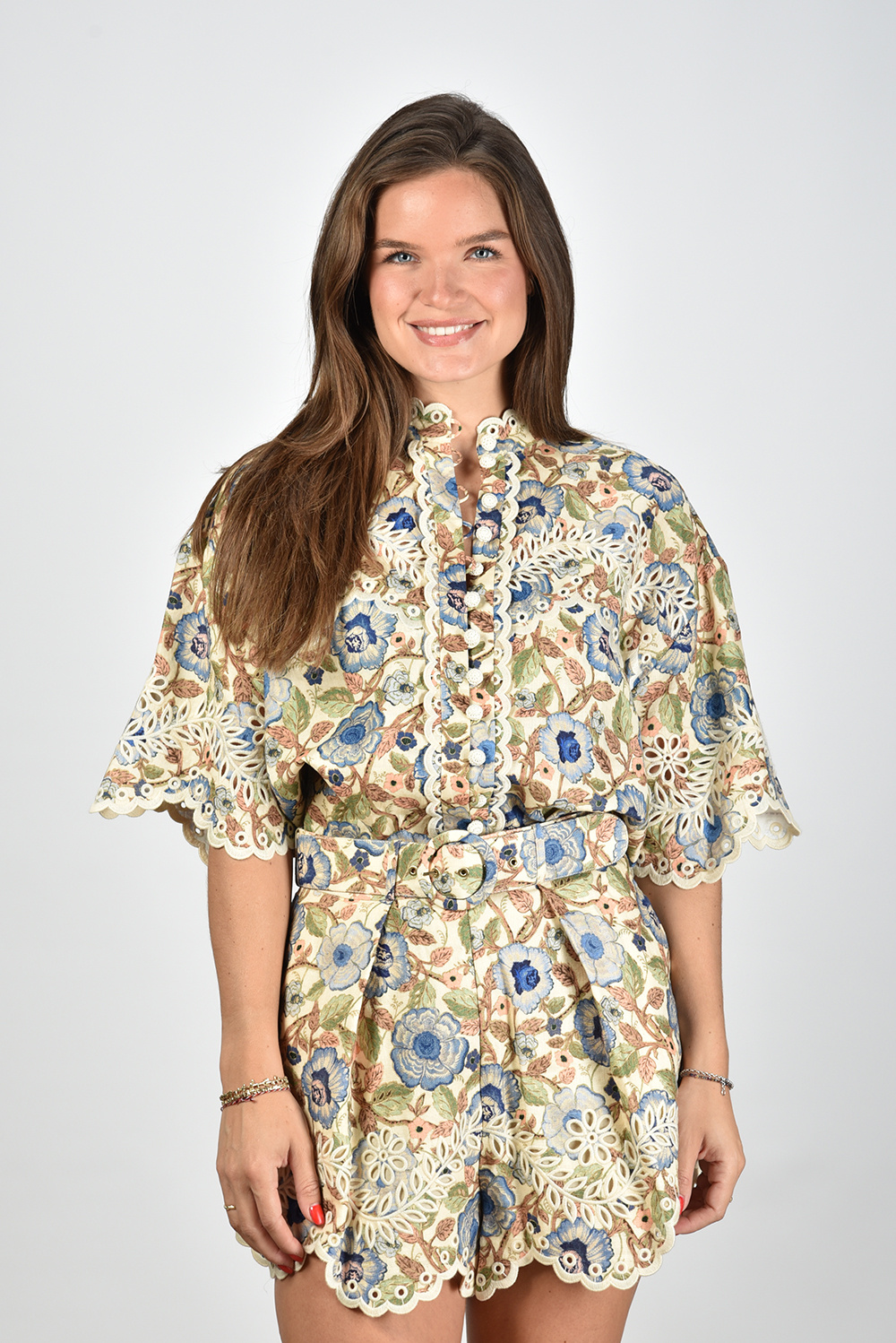 Zimmermann blouse met bloemenprint Junie Embroidered multicolour
