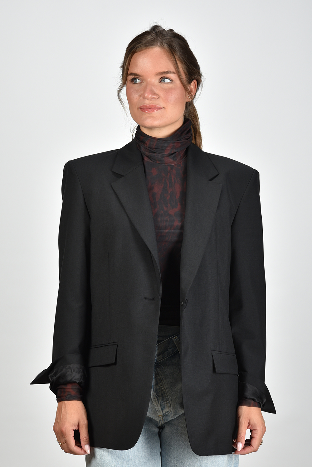 Rohe RÓHE blazer met split zwart