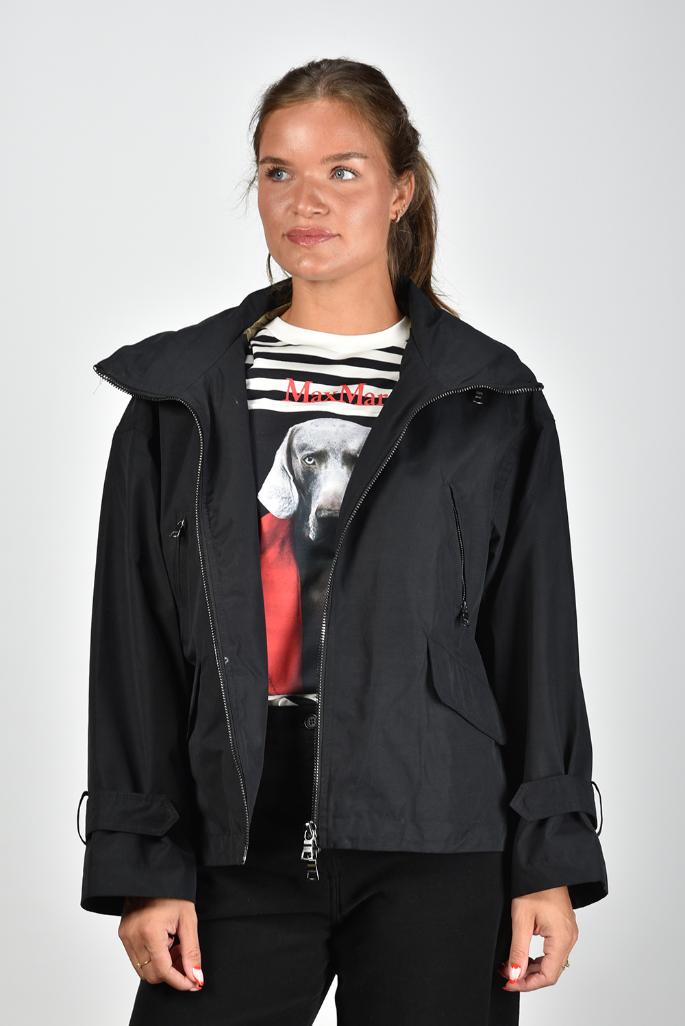 BLONDE No.8 jas Shirley met ritssluiting zwart