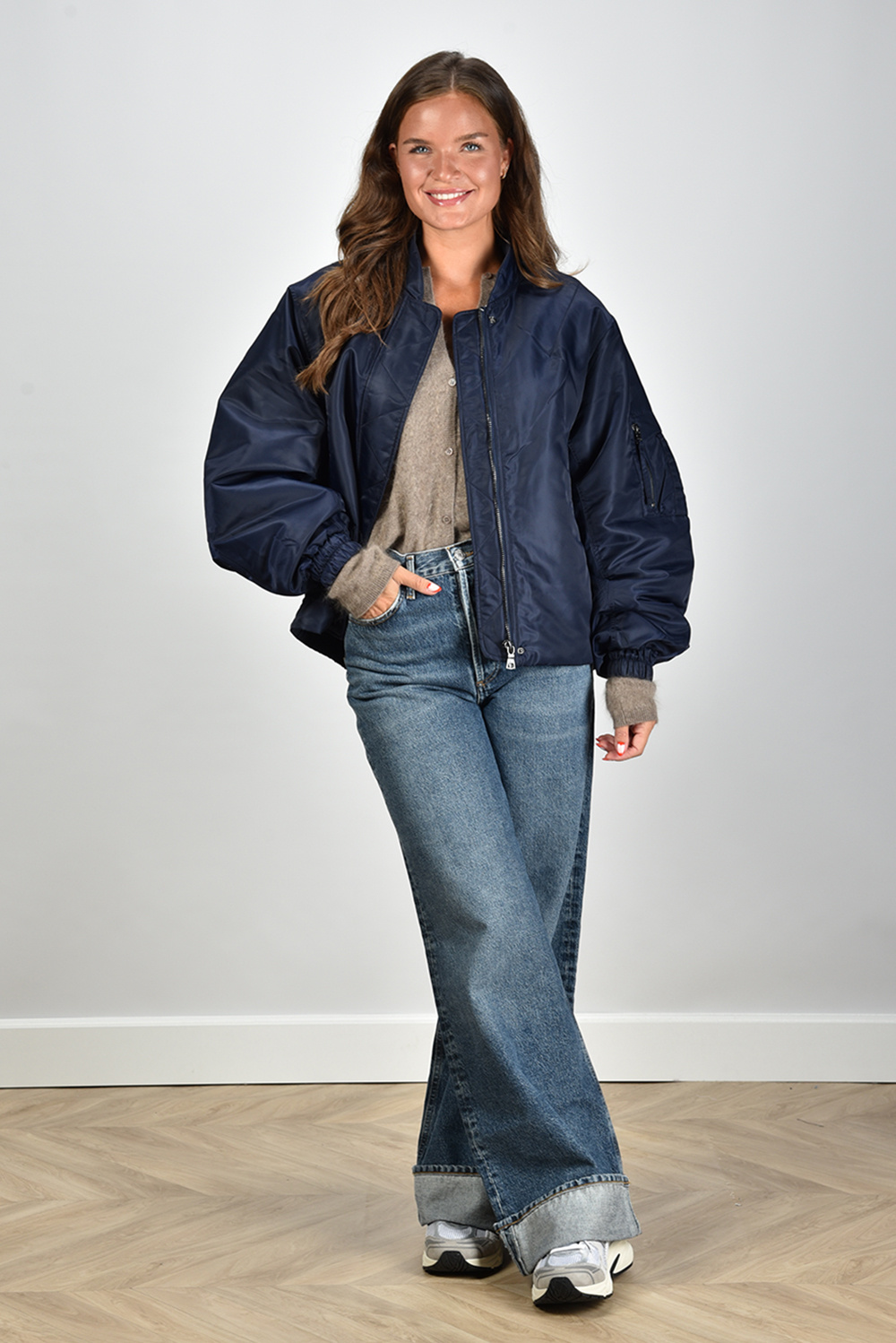 BLONDE No.8 jas Kate puffer 4000 blauw