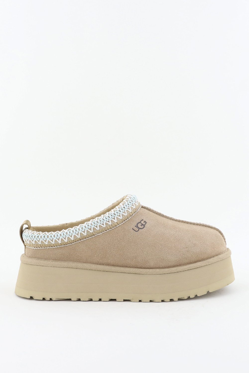 UGG sloffen Tazz met luxe stiksels sand