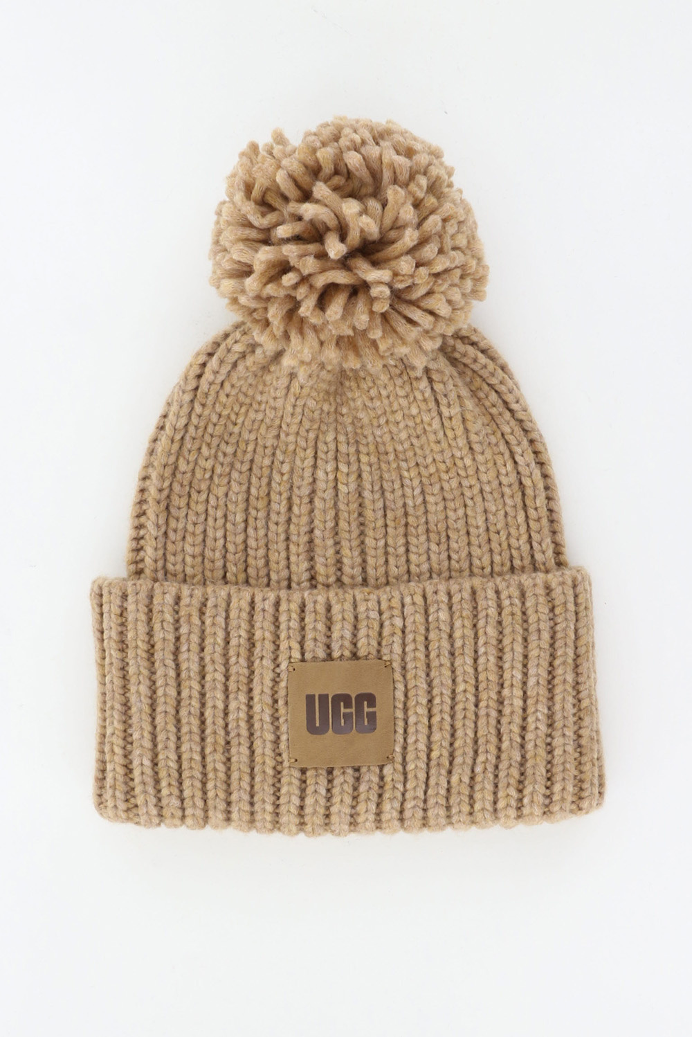 UGG muts Chunky Rib Knit Beanie W Pom 20165 camel Marjon Snieders