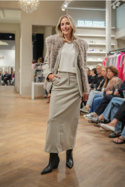 IRO midi kokerrok Arianne groen Marjon Snieders