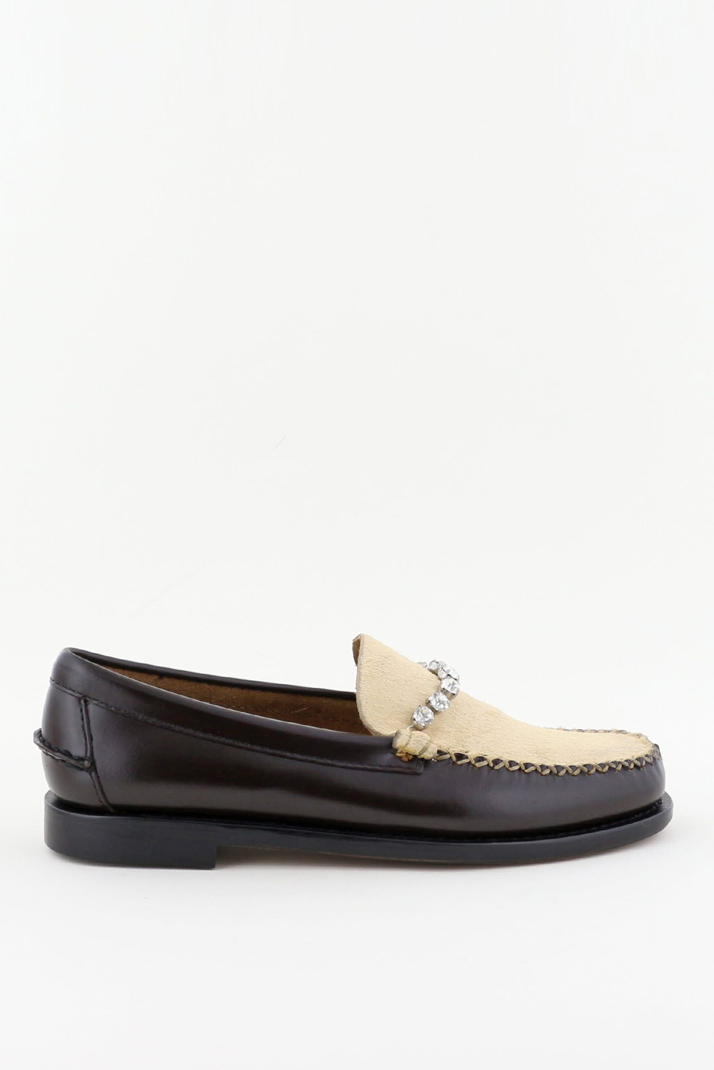 Forte_Forte loafers Sebago met strass ketting rood