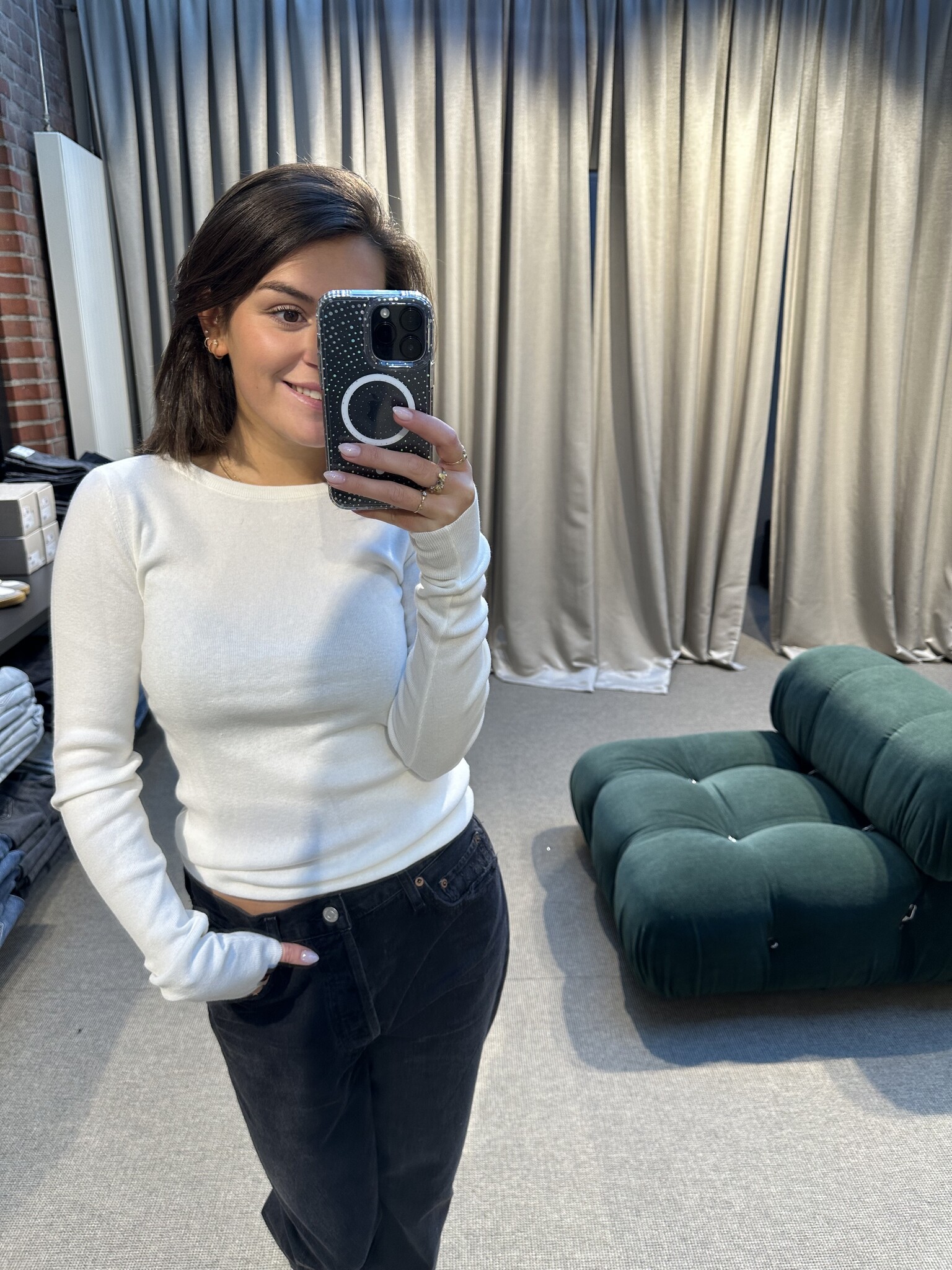 Extreme Cashmere top Eel 329 snow