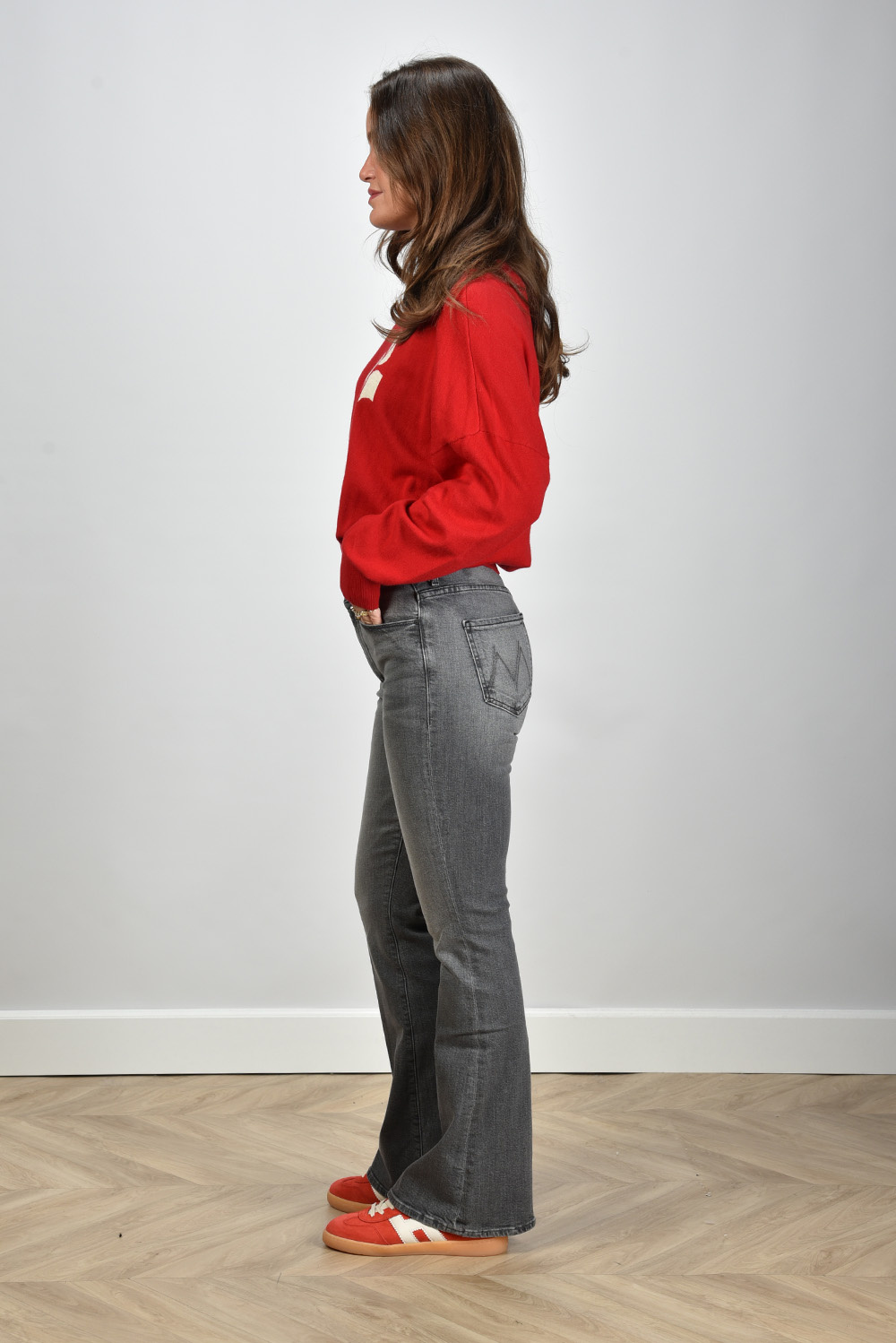 Mother jeans Weekender with high waist grey - Marjon Snieders