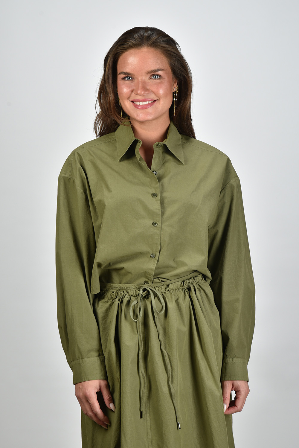 Aspesi blouse cropped groen