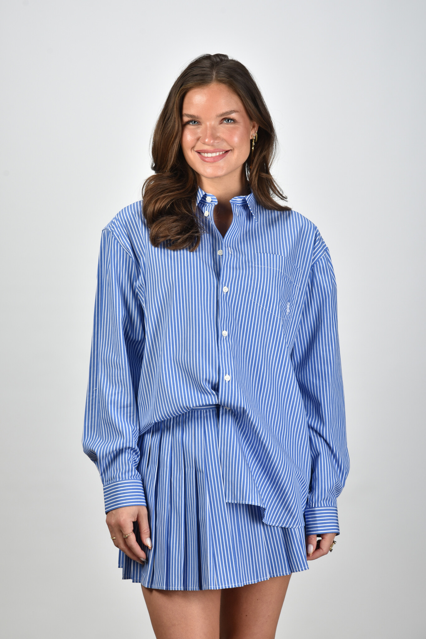 Sporty & Rich striped blouse SRC SI006612302ST02 blauw