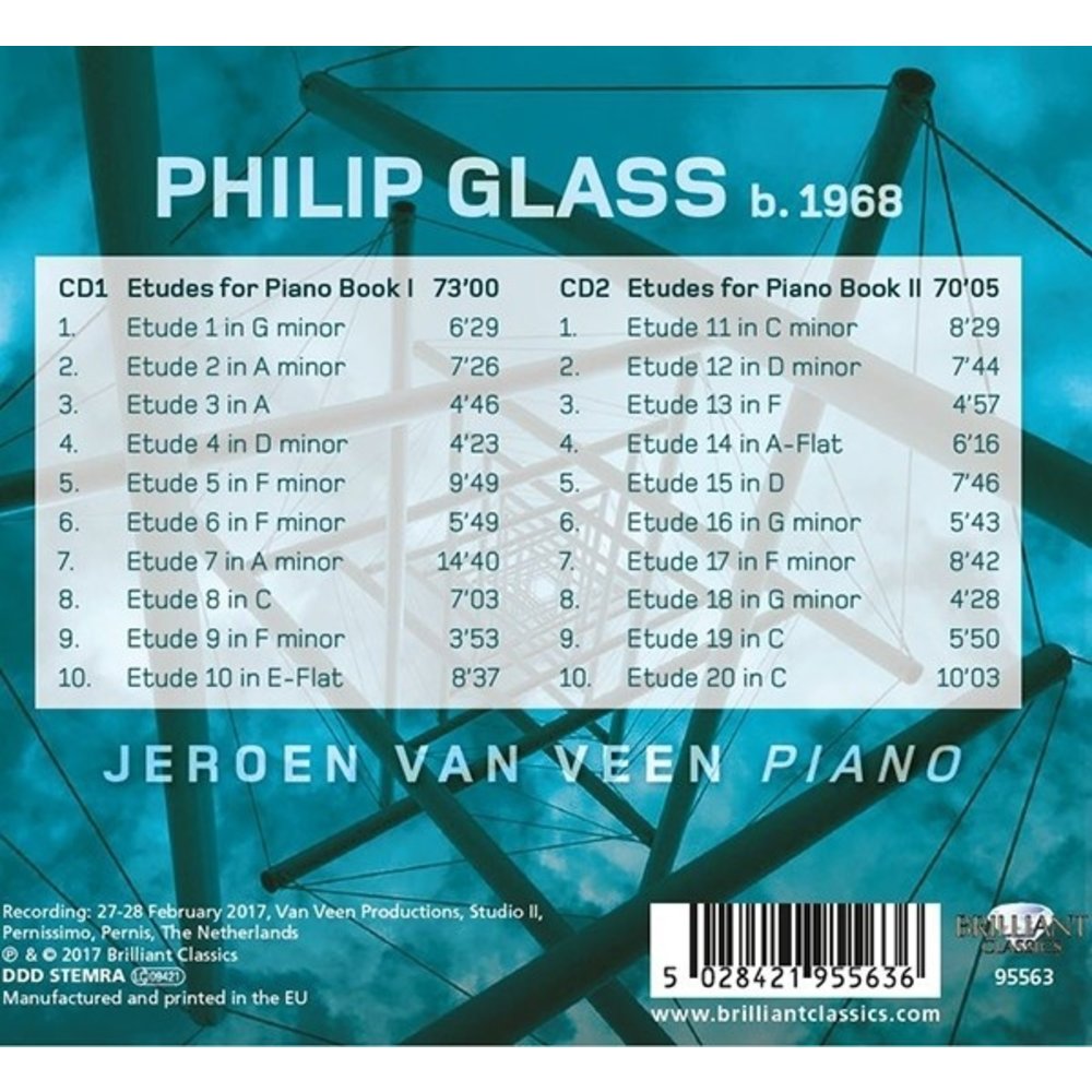 Brilliant Classics Glass: Complete Piano Etudes - Jeroen van Veen
