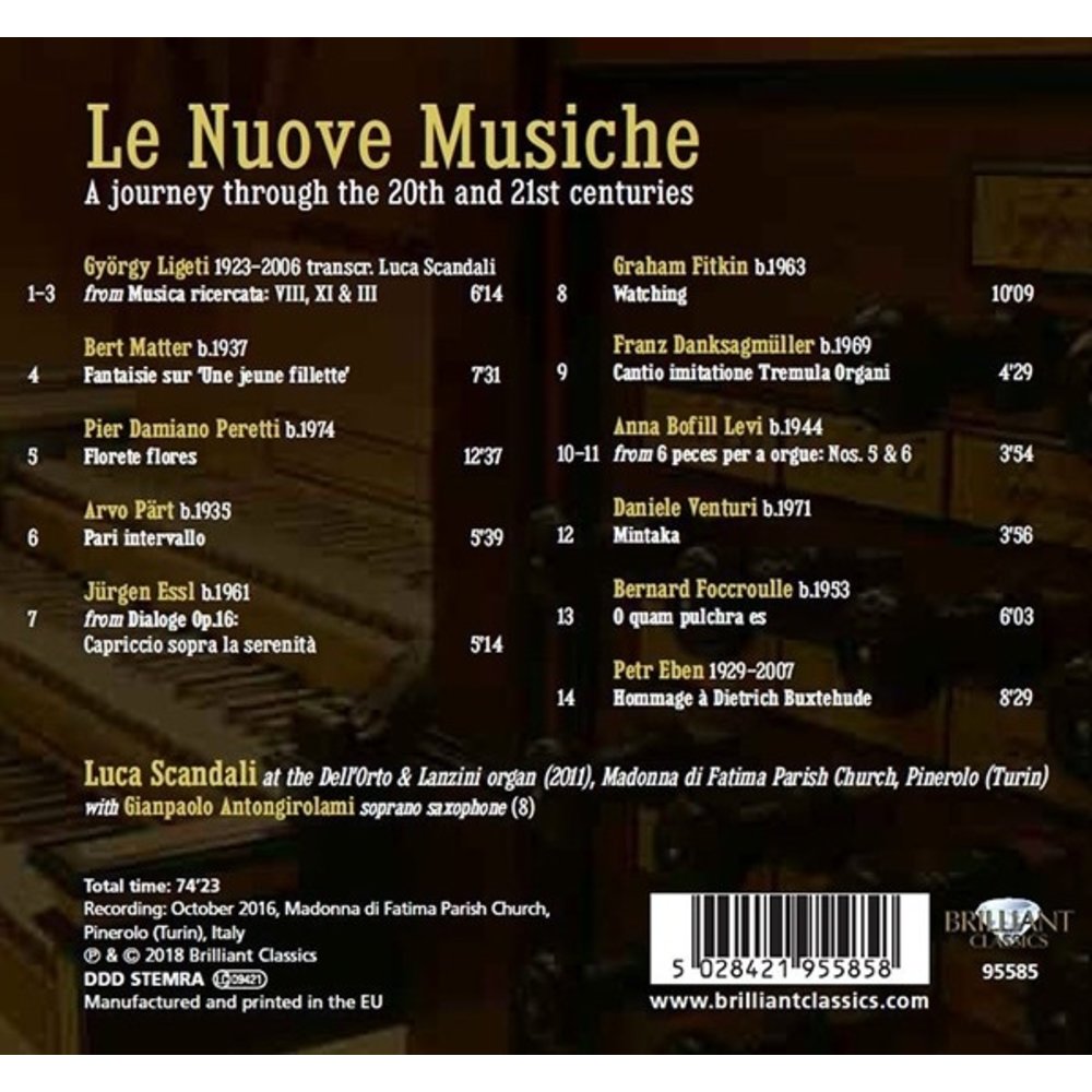 Brilliant Classics Le Nuove Musiche - Luca Scandali