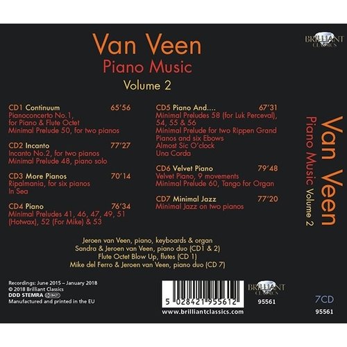 Brilliant Classics VAN VEEN: Piano Music Volume 2