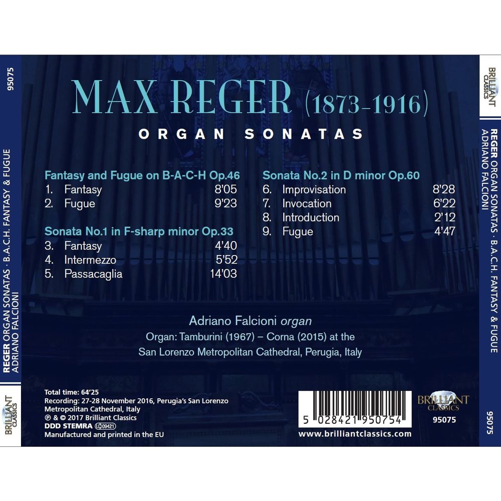 Brilliant Classics Reger: Organ Sonatas - Adriano Falcioni