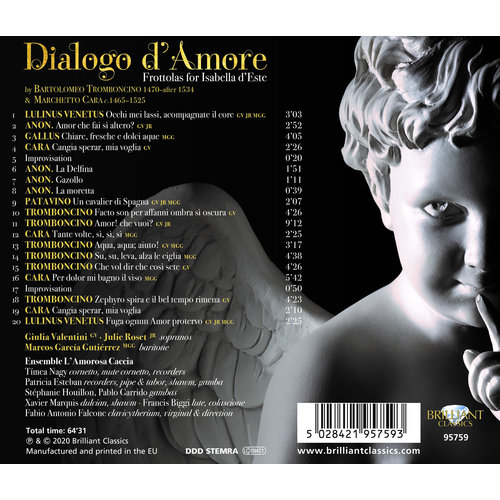 Brilliant Classics TROMBONCINO & CARA: Dialogo d'Amore, Frottolas for Isabella d'Este