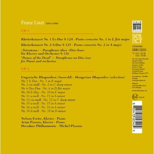 Berlin Classics Liszt: The Piano Concertos and Hungarian Rhapsodies