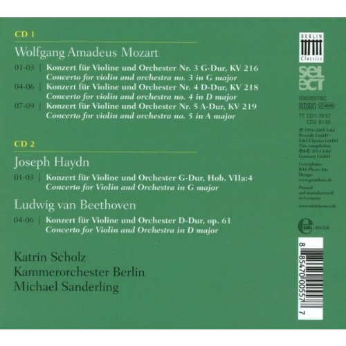 Berlin Classics Classical Violin Concertos