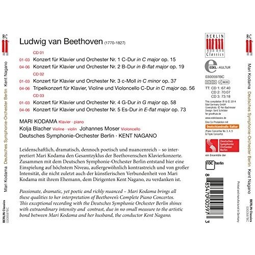 Berlin Classics Beethoven: The Piano Concertos â€ Triple Concerto