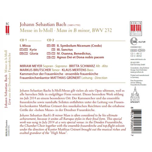 Berlin Classics J.S. Bach: Messe in h-Moll