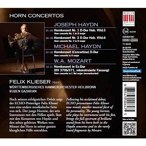 Berlin Classics Haydn: Horn Concertos - Felix Klieser