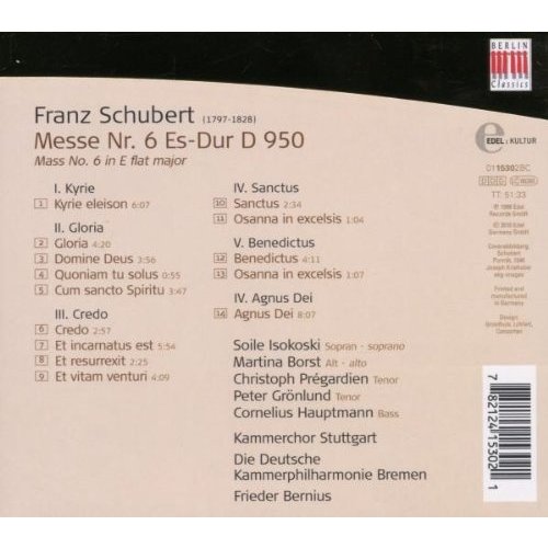 Berlin Classics Schubert: Messe Es-Dur, D. 950