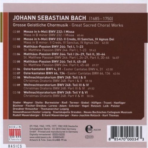 Berlin Classics J.S. Bach: Grosse Geistliche Chormusik