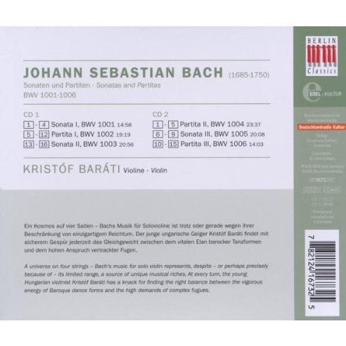 Berlin Classics Barati: Bach: The 6 Sonatas&Partitas