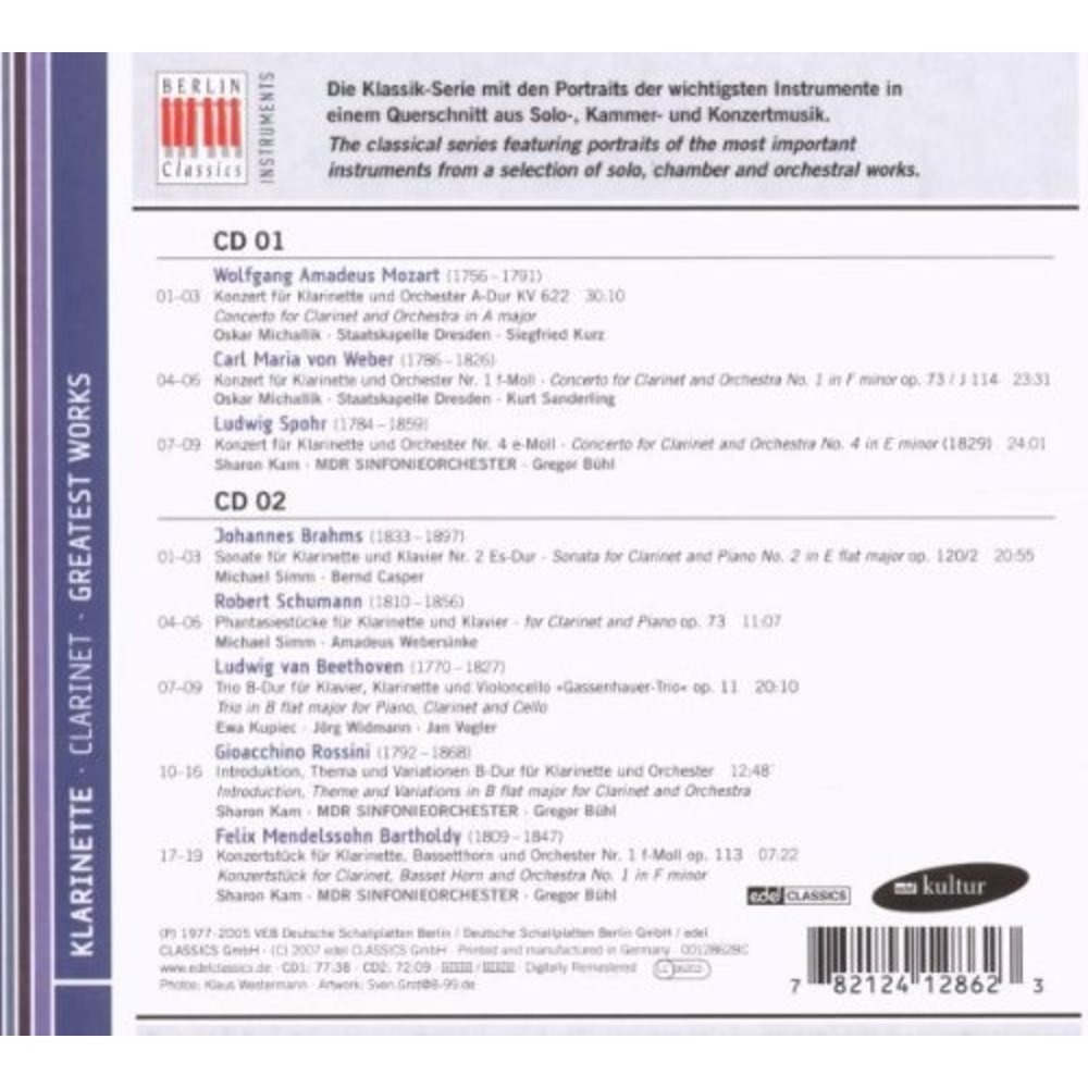 Berlin Classics Greatest Works-Klarinette(Clarinet)