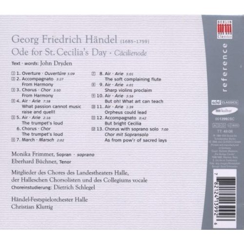 Berlin Classics Handel: CÃ¤cilienode