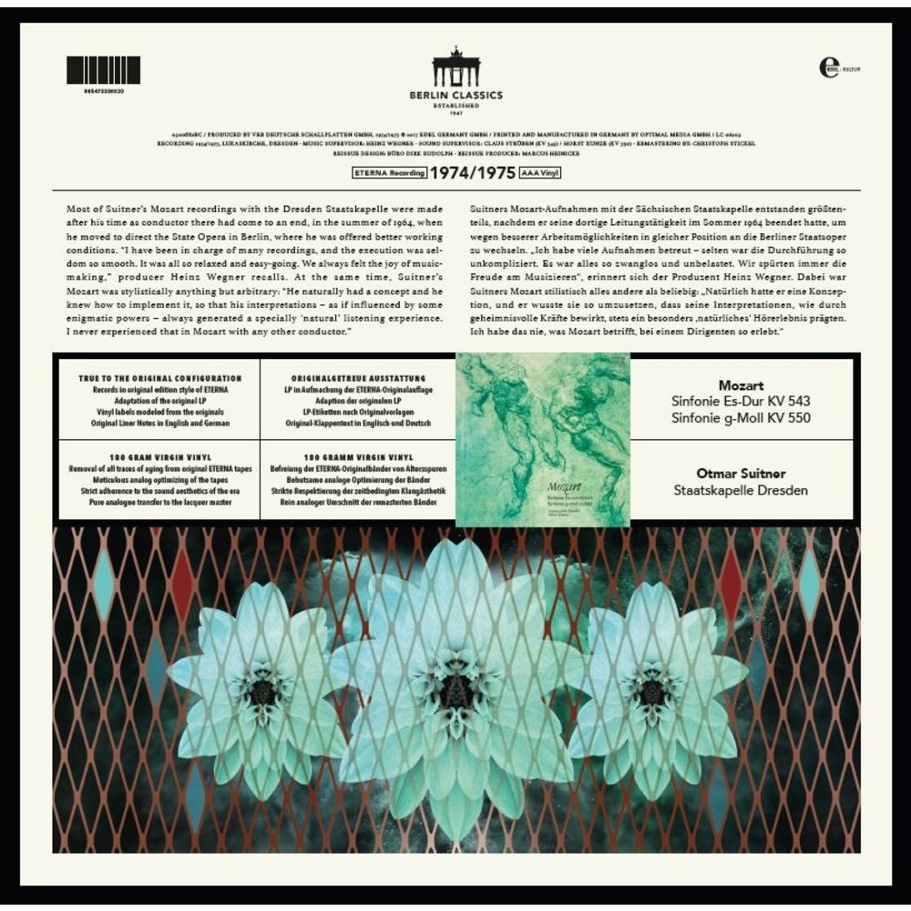 Berlin Classics Mozart: Symphonies 39-41 - Otmar Suitner, Staatkappelle Dresden (LP)
