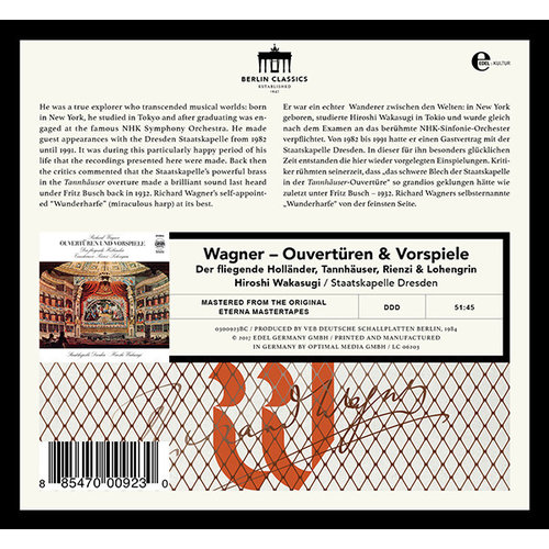 Berlin Classics Wagner: OuvertÃ¼ren & Vorspiele - Staatskapelle Dresden, Hiroshi Wakasugi