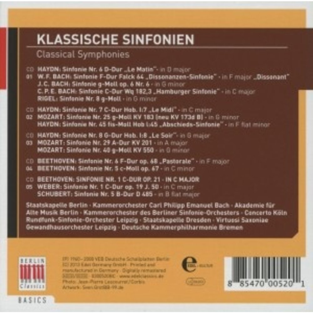 Berlin Classics Klassische Sinfonien